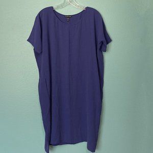Eileen Fisher oversized / boxy knee-length dress with hidden side pockets
